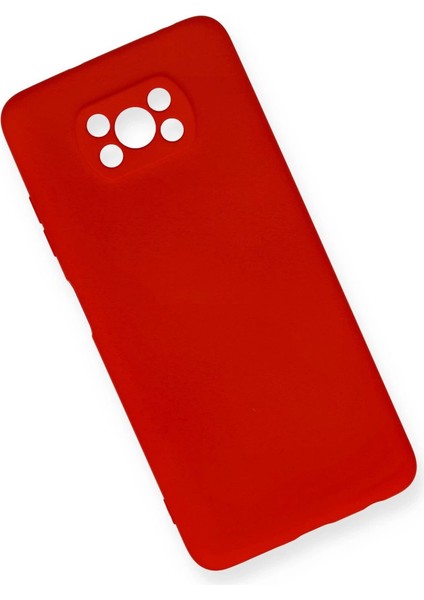 Xiaomi Pocophone X3 Kılıf Nano Içi Kadife Silikon - Kırmızı modelleri