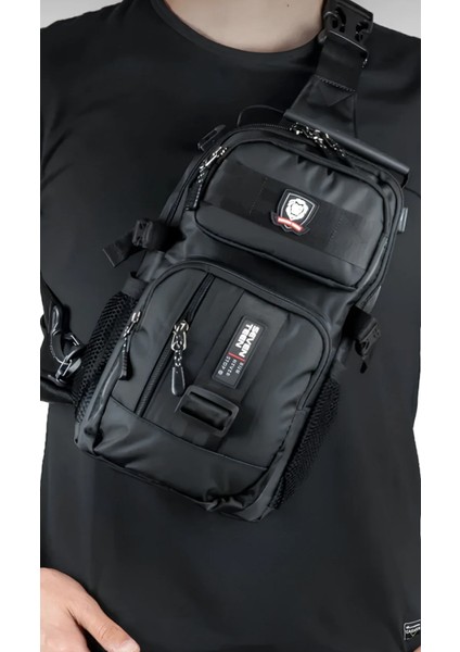 -Çok Fonksiyonlu, USB Çıkışlı, Suluk Bölmeli, Mini Sırt/çapraz Göğüs Çantası 4912
