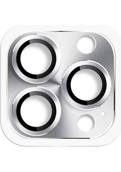 Iphone 16 Pro Max Pers Alüminyum Kamera Lens - Gümüş