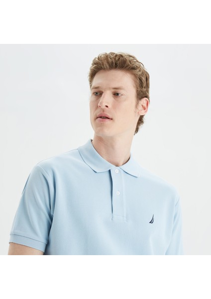 Erkek Mavi Classic Fit Kısa Kollu Polo Yaka T-Shirt K35000T.4FS