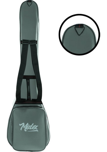 CS-107 Kısa Sap Saz Bağlama Gigbag Çantası Kılıfı Kalın Soft Case