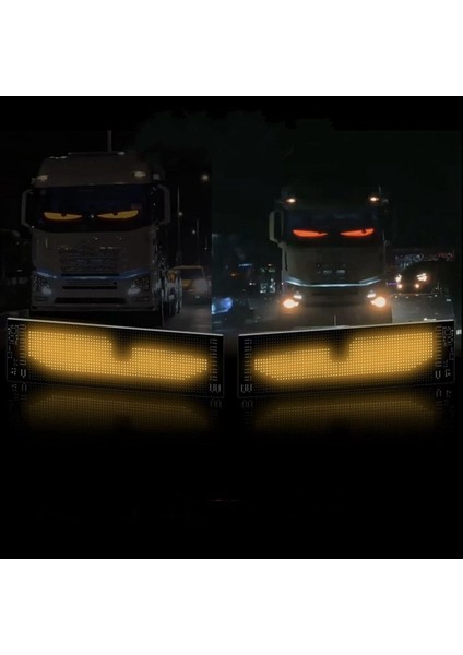 Kamyon LED Gözler Hafif, Renkli Göz Lambası Yumuşak Ekran Araç Pencereleri, Programlanabilir Esnek LED Ekran Uygulaması Uzaktan A (Yurt Dışından) fırsatları