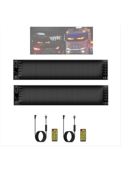 Kamyon LED Gözler Hafif, Renkli Göz Lambası Yumuşak Ekran Araç Pencereleri, Programlanabilir Esnek LED Ekran Uygulaması Uzaktan A (Yurt Dışından) indirimleri