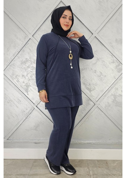 Kadın Kolye Detaylı Nervür Dikim Tesettür Takım fiyatları