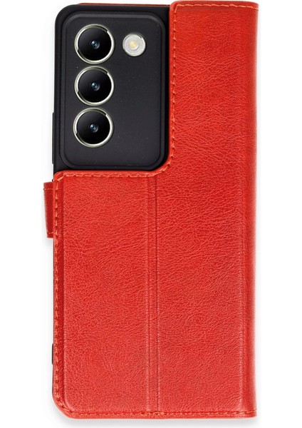 Vivo V30 Lite 4g Kılıf Trend S Plus Kapaklı Kılıf - Kırmızı