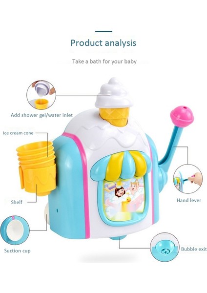 Dondurmalar Maker Bubble Makine Banyo Oyuncakları Eğlenceli Köpük Küvet Oyuncak Banyosu Oyuncaklar Çocuklar Için Banyo Su Kabarcık Makinesi (Yurt Dışından) indirimleri