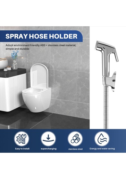 Tuvalet Banyo Elde Tutulan El Püskürtücü Duş Bide Sprey Hortum Tutucu (Yurt Dışından) indirimleri