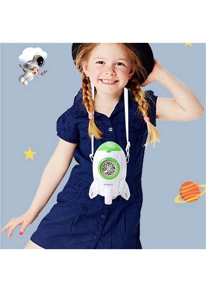 V16 Net-Kırmızı Roket Elektrikli Kabarcık Makinesi Hafif Şarjlı Tek Bütçe Kabarcık Sahnesi Çocuk Oyuncakları Yaz (Yeşil) (Yurt Dışından)