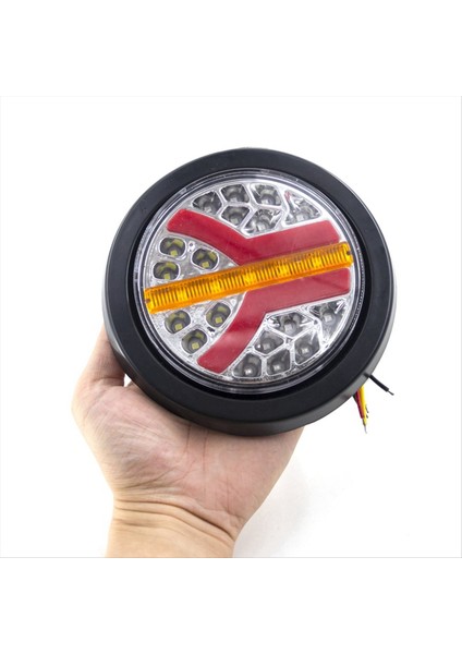 2pcs 12V 24V LED Yuvarlak Araç Arka Kuyruk Işık Fren Durdurma Yan Işaretçisi Dönüş Uyarı Göstergesi Lamba Kamyon Römork Atv Rv Bus (Yurt Dışından)