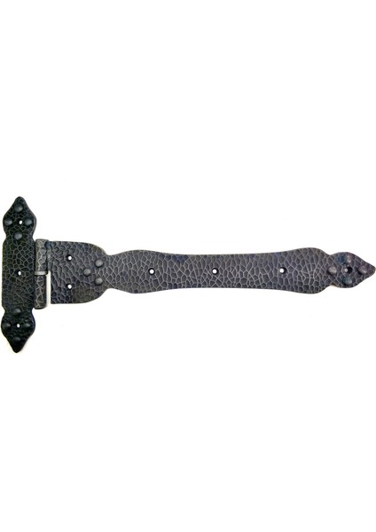 Antika Tarz Dekoratif Pirinç Kuyruklu Yönlü Dövme Menteşe - Battal, Oksit