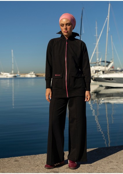 Tesettür Eşofman Fuşya Fermuarlı fiyatları