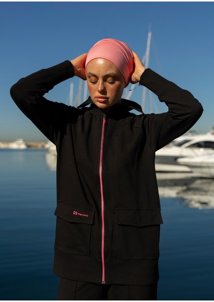 Tesettür Eşofman Fuşya Fermuarlı indirimleri