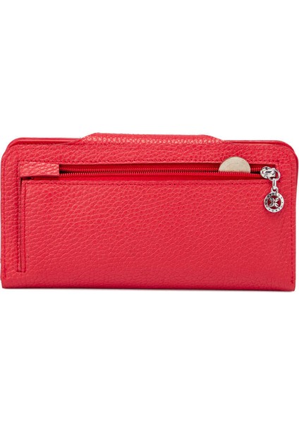 Kırmızı Hakiki Deri Kadın Cüzdan - S1CB00005767-D2N