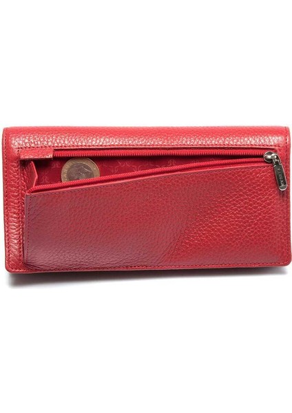 Kırmızı Hakiki Deri Kadın Cüzdan - S1CB00005685-B68