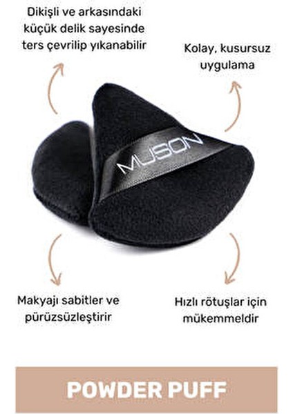 Powder Puff Siyah Renkli Makyaj Süngeri Kolay ve Kusursuz Uygulama İçin Tasarlandı fırsatları