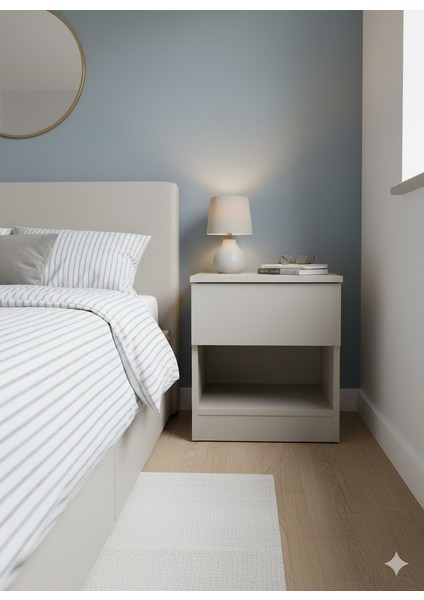 Arya Kumtaşı Rengi Gizli Bölmeli Komodin