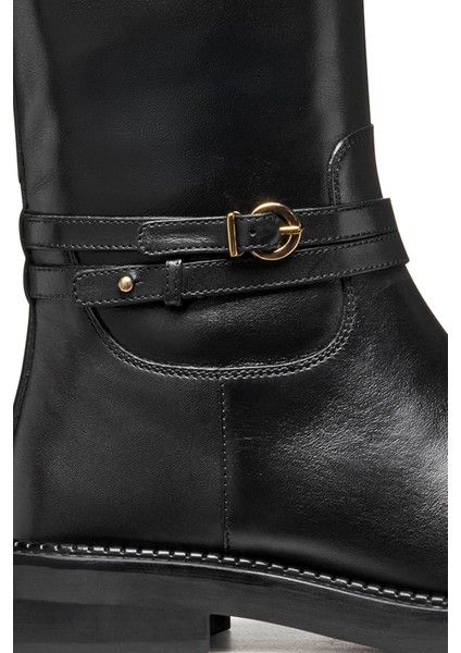 Kadın Siyah D Serılda A - Smo.lea Fermuarlı Deri Çizme D56WYA00043C9999