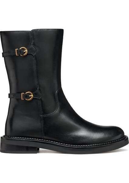 Kadın Siyah D Serılda B - Smo.lea Fermuarlı Tokalı Deri Çizme D56WYB00043C9999