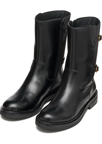 Kadın Siyah D Serılda B - Smo.lea Fermuarlı Tokalı Deri Çizme D56WYB00043C9999 modelleri