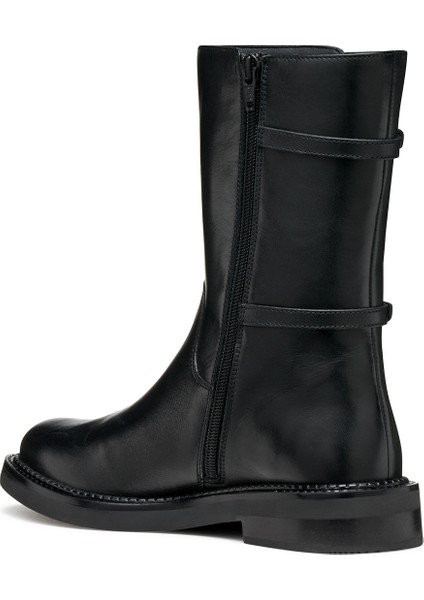 Kadın Siyah D Serılda B - Smo.lea Fermuarlı Tokalı Deri Çizme D56WYB00043C9999