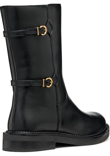 Kadın Siyah D Serılda B - Smo.lea Fermuarlı Tokalı Deri Çizme D56WYB00043C9999