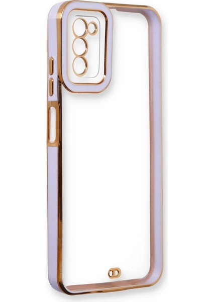 Samsung Galaxy A03S Kılıf Liva Lens Silikon - Lila fırsatları