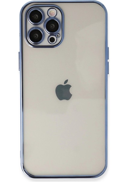 Iphone 12 Pro Max Kılıf Razer Lensli Silikon - Açık Mavi
