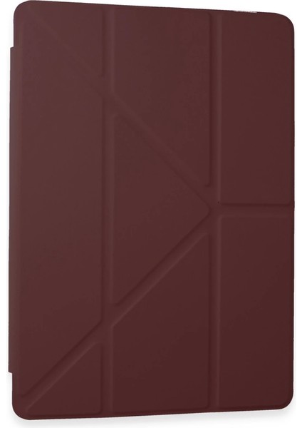 Samsung Galaxy Tab A9 Kılıf Kalemlikli Mars Tablet Kılıfı - Mürdüm