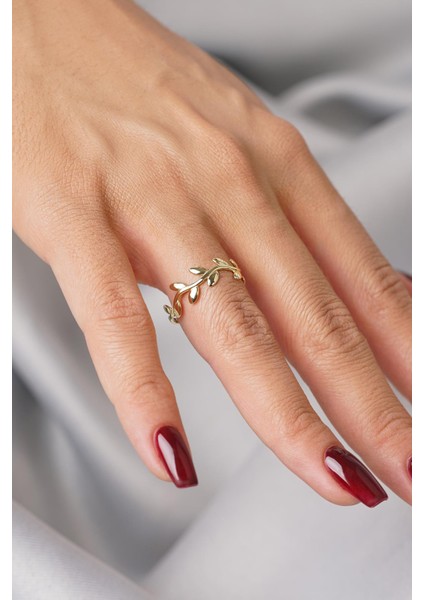 14 Ayar Altın Zeytin Dalı Yüzük