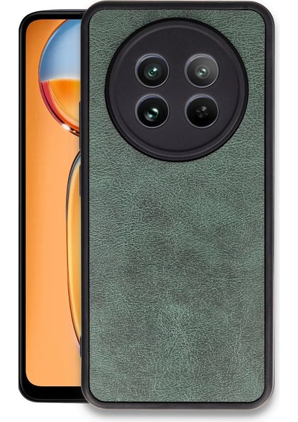 Newface Realme 12 5g Kılıf Aras Deri Kapak - Koyu Yeşil