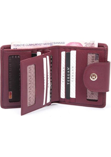 Bordo Hakiki Deri Kadın Cüzdan - S1CB00005674-K16