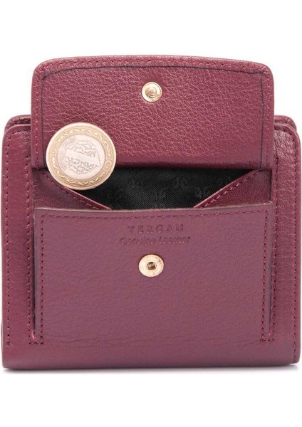 Bordo Hakiki Deri Kadın Cüzdan - S1CB00005674-K16