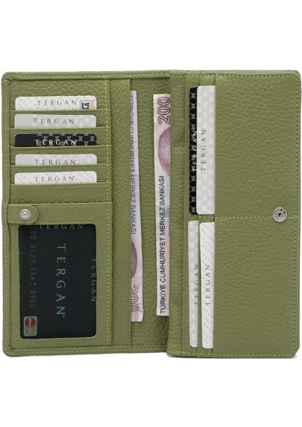 Yeşil Hakiki Deri Kadın Cüzdan - S1CB00005685-G8Z
