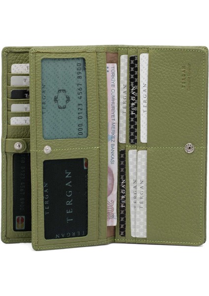 Yeşil Hakiki Deri Kadın Cüzdan - S1CB00005685-G8Z