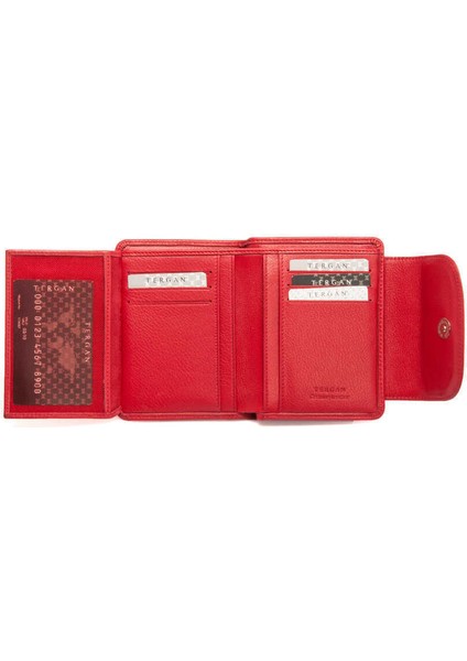 Kırmızı Hakiki Deri Kadın Cüzdan - S1CB00005714-A86