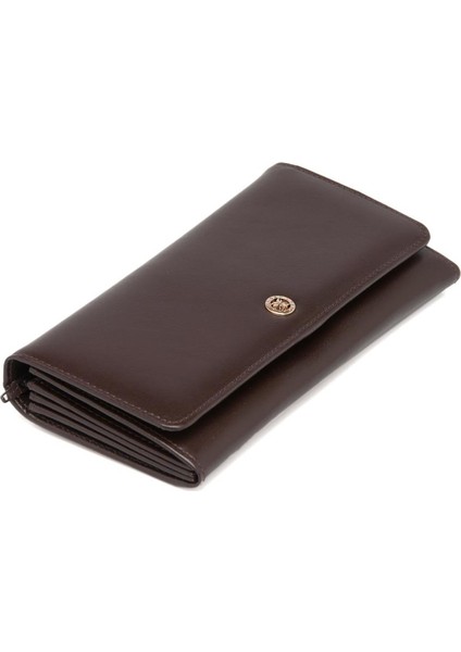 Kahve Hakiki Deri Kadın Cüzdan - S1CB00005584-B07