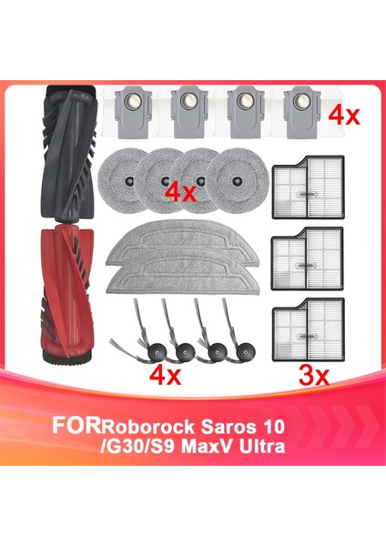 Eufy Omni S1 Pro Için Yedek Aksesuar Kiti: 1 Yuvarlanan Mops 1 Lolling Fırça 4 Toz Torbaları 2 Filtreler 4 Yan Fırça (Yurt Dışından)