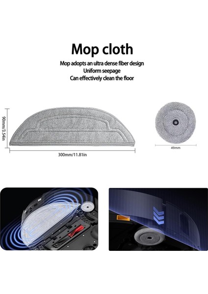 Eufy Omni S1 Pro Için Yedek Aksesuar Kiti: 1 Yuvarlanan Mops 1 Lolling Fırça 4 Toz Torbaları 2 Filtreler 4 Yan Fırça (Yurt Dışından) modelleri