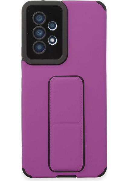 Samsung Galaxy A53 5g Kılıf Mega Standlı Silikon - Mor