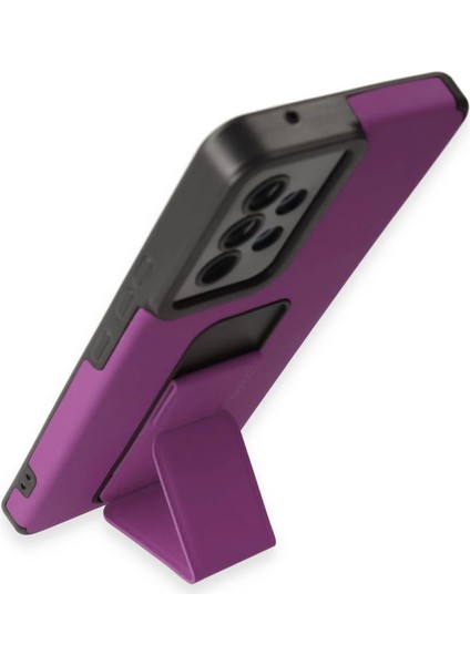 Samsung Galaxy A53 5g Kılıf Mega Standlı Silikon - Mor modelleri