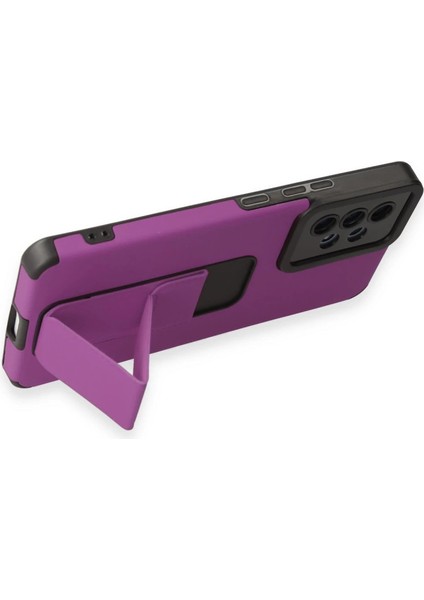 Samsung Galaxy A53 5g Kılıf Mega Standlı Silikon - Mor fırsatları