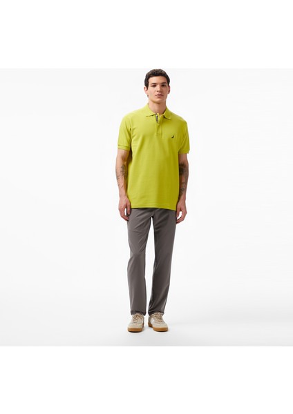 Erkek Yeşil Classic Fit Kısa Kollu Polo Yaka T-Shirt K35000T.3AH