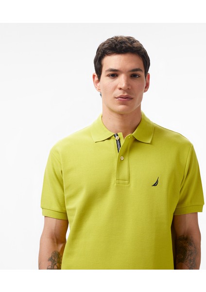 Erkek Yeşil Classic Fit Kısa Kollu Polo Yaka T-Shirt K35000T.3AH