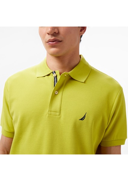Erkek Yeşil Classic Fit Kısa Kollu Polo Yaka T-Shirt K35000T.3AH