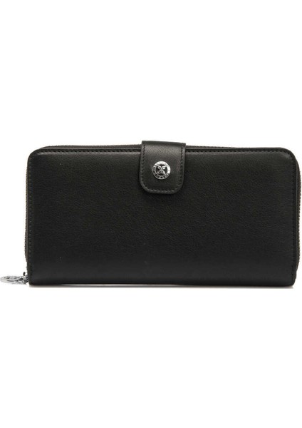 Siyah Hakiki Deri Kadın Cüzdan - S1CB00005789-A55