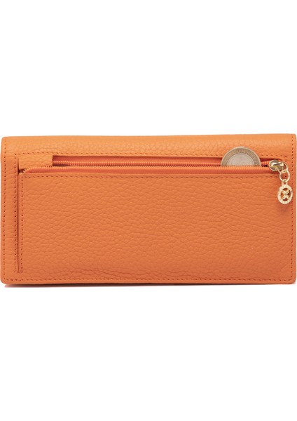 Turuncu Hakiki Deri Kadın Cüzdan - S1CB00005685-J35 indirimleri