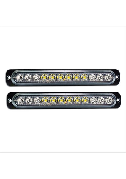 12LED Güvenlik Acil Durum Yanıp Sönen Işıklar, 12V-24V Flaş Uyarı Işığı, Beacon Beacon LED Işık Çubuğu, Mavi+Beyaz (Yurt Dışından)