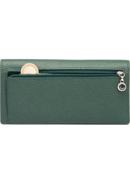 Yeşil Hakiki Deri Kadın Cüzdan - S1CB00005685-I5T