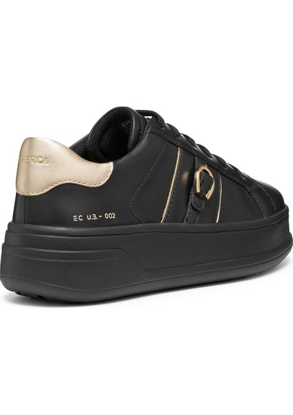 Kadın Siyah D Spherıca Ecub-2 B - Nappa+Me Bağcıklı Kalın Tabanlı Deri Sneaker D56WVB085Y2C9258 fırsatları