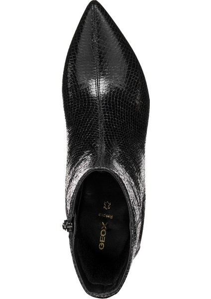 Kadın Siyah D Kleopy B - Metal.goat Fermuarlı Desenli Ince Topuklu Deri Bot D56YBB000KYC9999 indirimleri